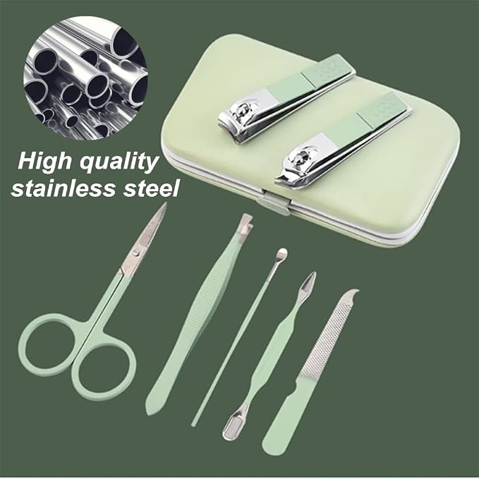 7pcs Manicure Set, Nail Clippers Kit, Stainless Steel Manicure Kit, Nail - Image 4