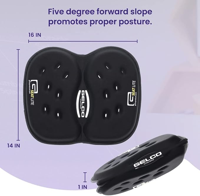 LITE Travel Gel Foam Cushion | Back Pain, Pressure Relief | Relieves Tailbone - Image 4