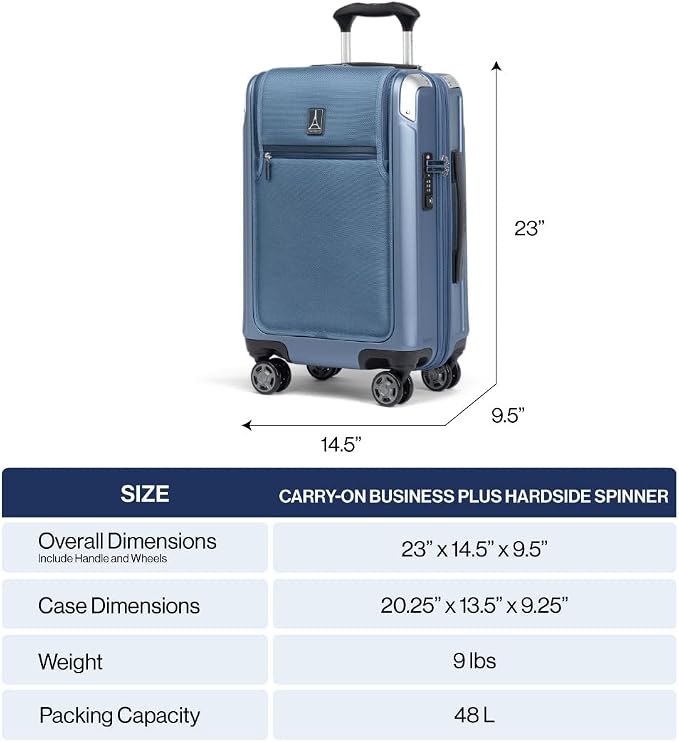 Travelpro Platinum Elite Hardside Expandable Carry on Luggage, 8 Wheel Spinner - Image 6