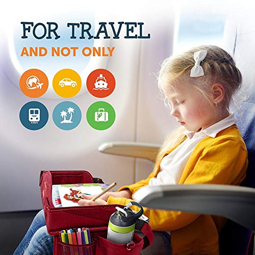 Coolmum Kids Travel Tray, Toddler Car Seat Tray, Double Sided Activity Organizer - Image 5
