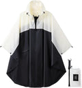 Rain Poncho Jacket Coat Hooded Zipper Style by salamra