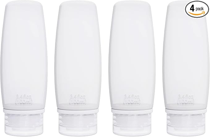 Silicone Travel Bottles for Toiletries TSA Approved Travel Size Containers Set by Craftend