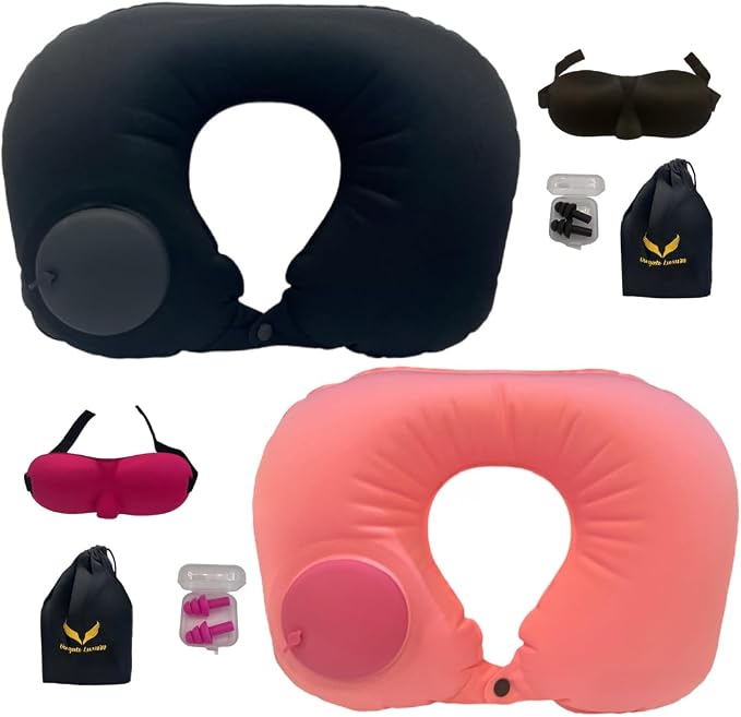Inflatable Travel Pillows for Airplanes by VorgatoLuxury