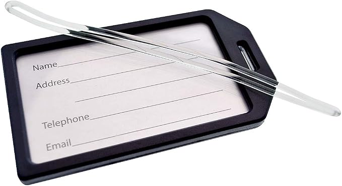 5 Pack - Premium Rigid Airline Luggage Tag Holders - Heavy Duty Hard Plastic - Image 6