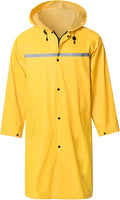 Mens Long Hooded Safety Rain Jacket Waterproof Emergency Raincoat Poncho by SaphiRose