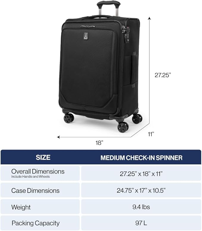 Travelpro Crew Classic Lightweight Softside Expandable Checked Luggage - Image 2