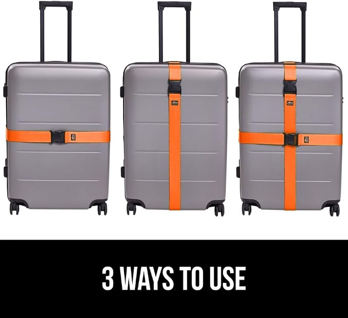 GORILLA GRIP Heavy Duty 4 Pack Adjustable Luggage Straps - Image 6