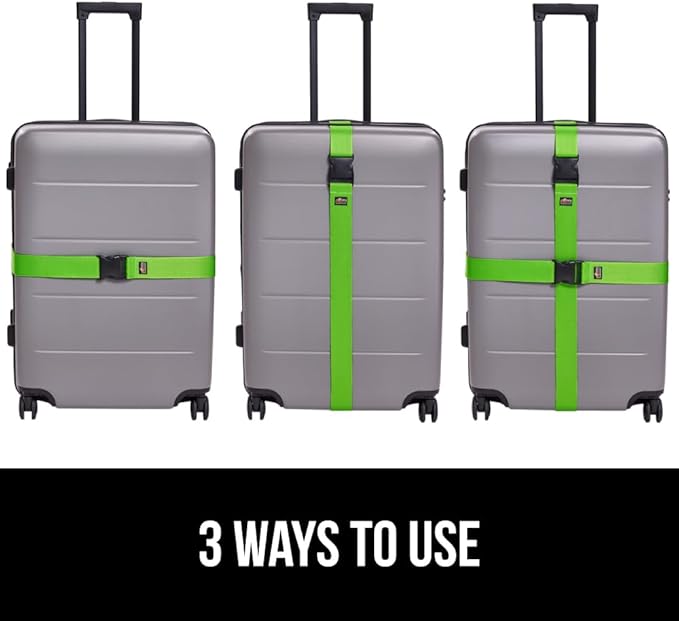 GORILLA GRIP Heavy Duty 4 Pack Adjustable Luggage Straps - Image 6