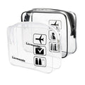 Lermende 2pcs Clear Toiletry Bag TSA Approved Travel Bag, Carry On by Lermende