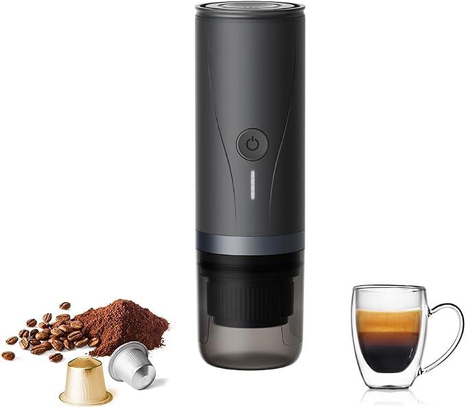Portable Espresso Maker, Self-Heating Electric Mini Coffee Machine, 20 Bar by CERA