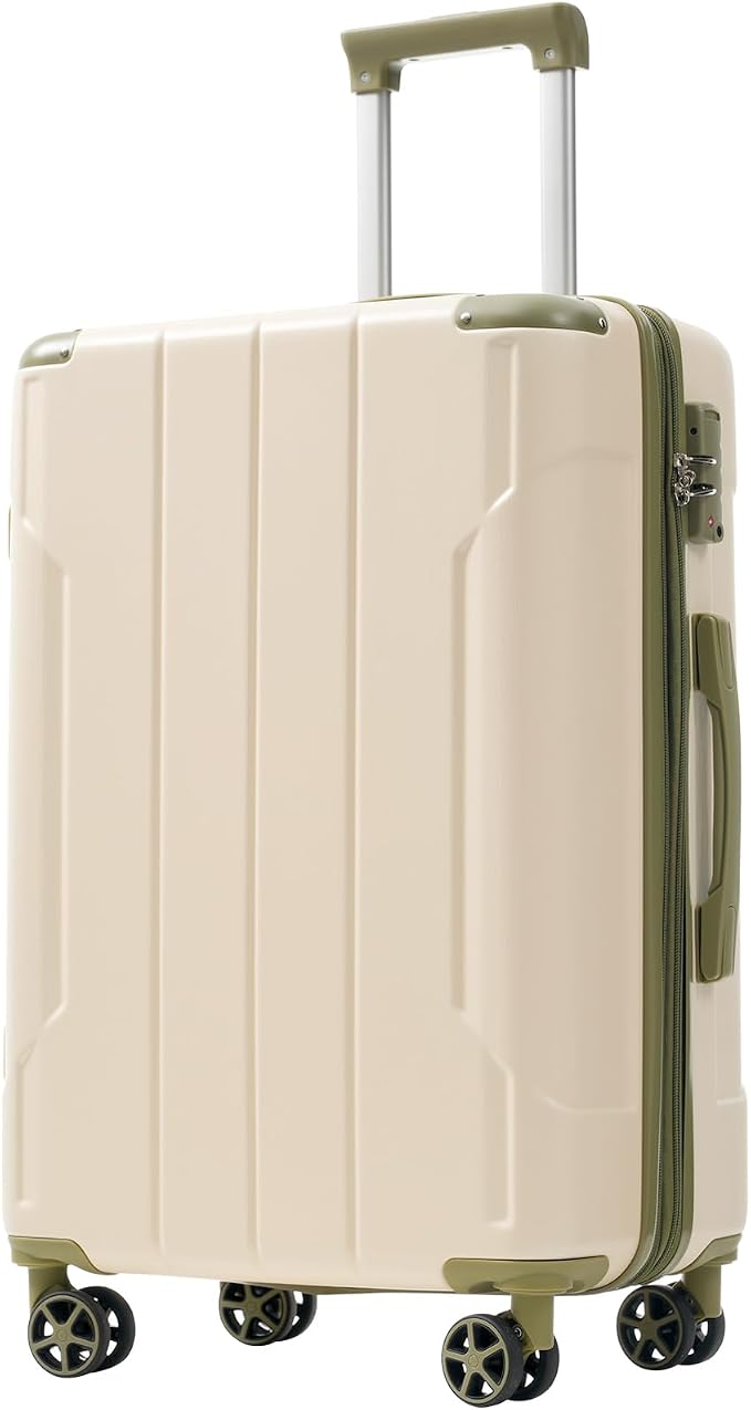 Merax 24 Inch Expandable Checked Luggage, Hardshell ABS Medium Suitcase by Merax