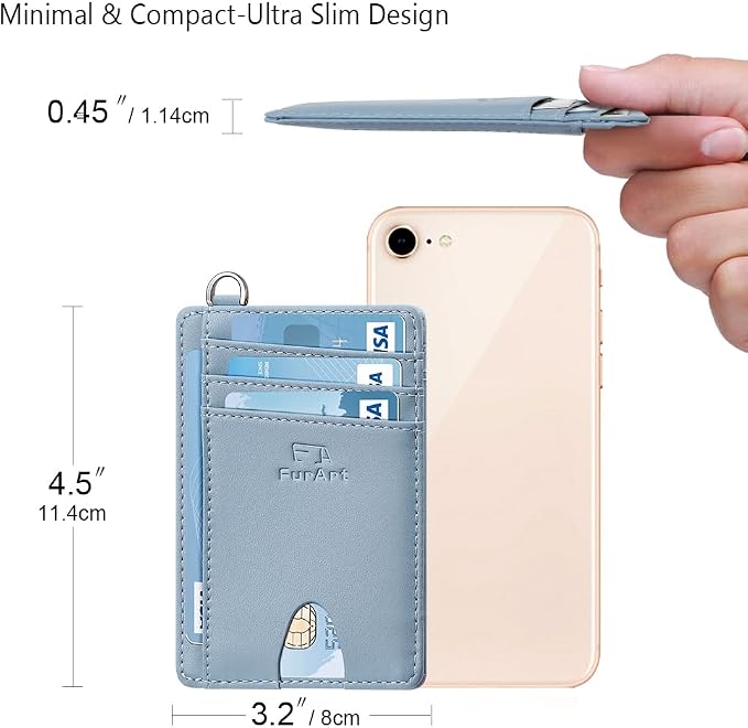 FurArt Slim Minimalist Wallet, Front Pocket Wallets, RFID Blocking, Credit Card - Image 7