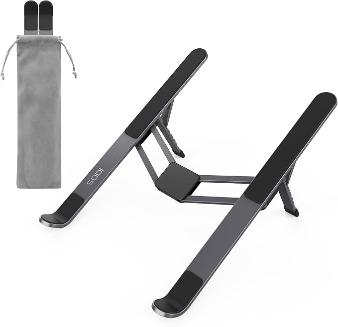 SODI Foldable Laptop Stand for Desk, Lightweight Portable Laptop Stand for by SODI