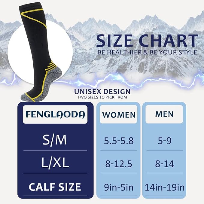fenglaoda 8 Pairs Compression Socks - Image 2