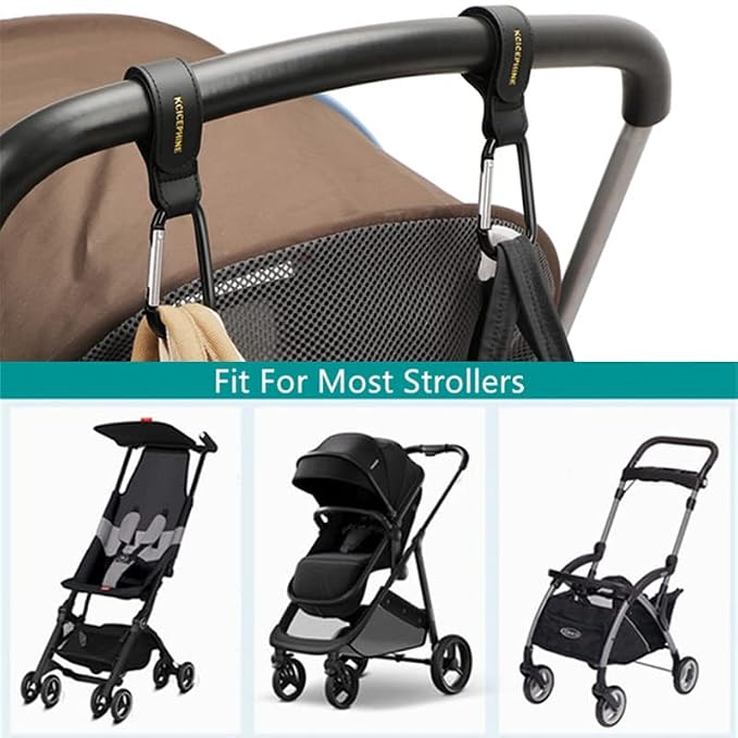 4Pack Universal Baby Stroller Hooks Clips - Image 3