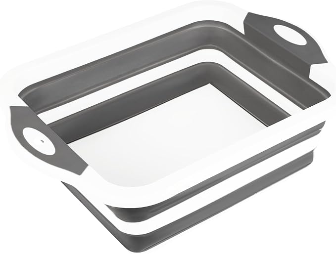 Collapsible BBQ Prep Tub/Cutting Board 10L, Foldable Dish Tub - Image 9