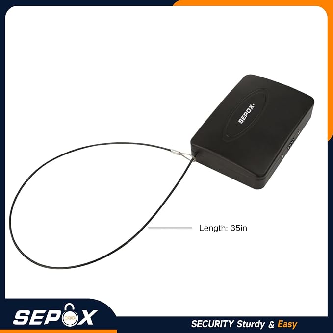 SEPOX® 2Pcs Water/Fire-Resistant Portable Security Case Lock Box Steel - Image 3