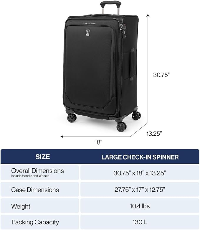 Travelpro Crew Classic Lightweight Softside Expandable Checked Luggage - Image 2
