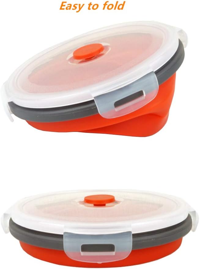 CARTINTS 800ml Silicone Collapsible Food Storage Containers-Prep/Storage Bowls - Image 4