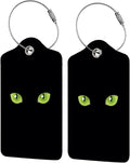 Black Cat Eyes 2 Pack Luggage Tag by Unknown