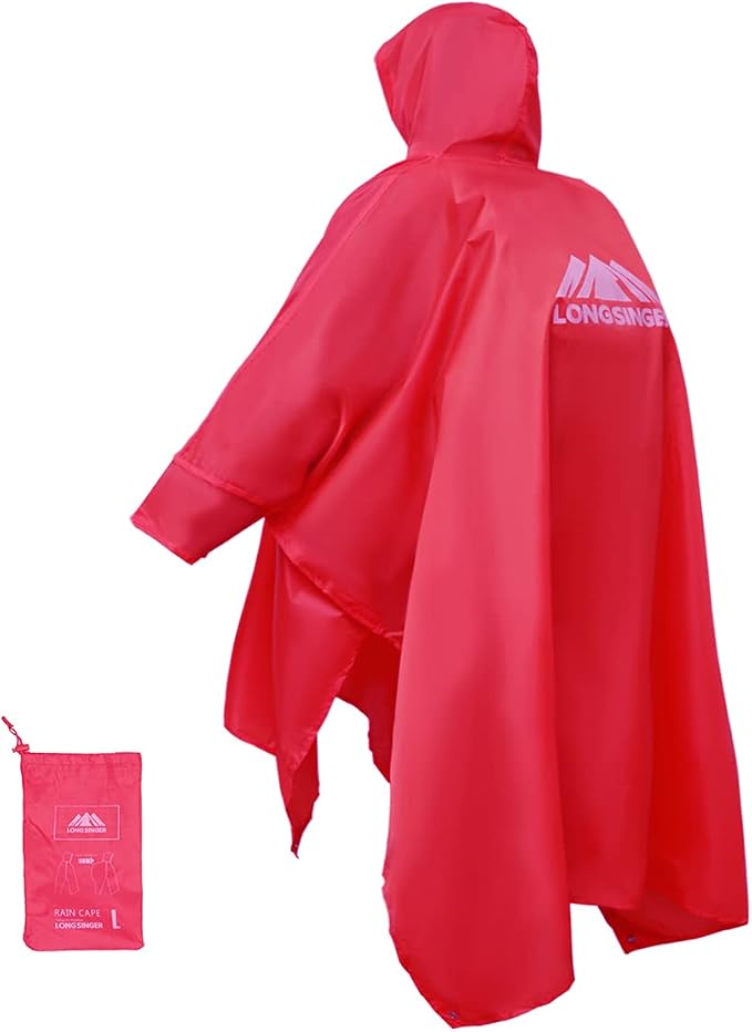 longsinger Rain Poncho for Adult, Waterproof Rain Poncho by longsinger