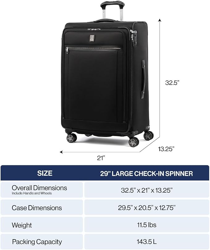 Travelpro Platinum Elite Softside Expandable Checked Luggage, 8 Wheel Spinner - Image 6