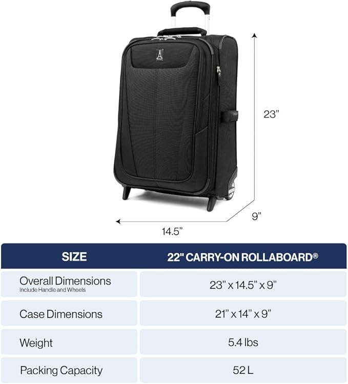 Travelpro Maxlite 5 Softside Expandable Upright 2 Wheel Carry on Luggage - Image 6
