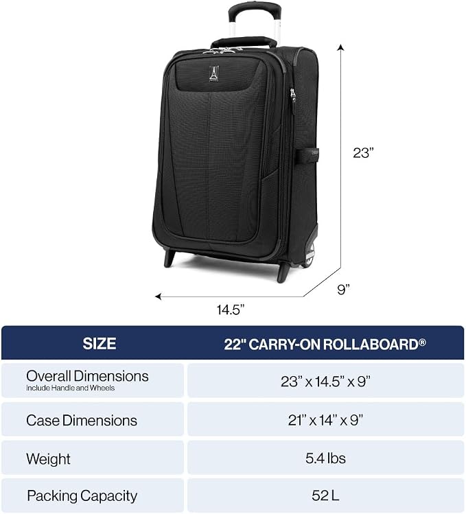 Travelpro Maxlite 5 Softside Expandable Upright 2 Wheel Carry on Luggage - Image 6