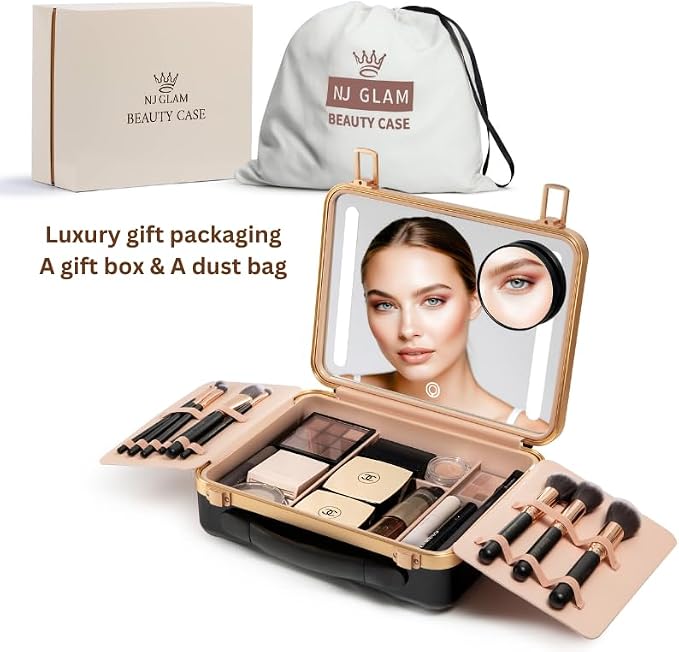 Lighted Makeup Case with Mirror - Image 8