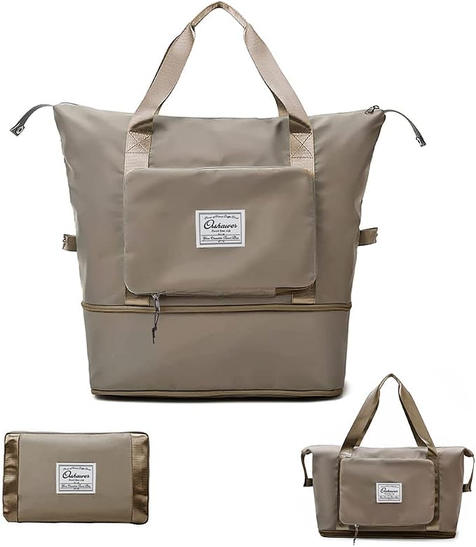 Large Capacity Foldable Travel Bag Expandable Portable Carry on Bag Dry&Wet by Orshawer