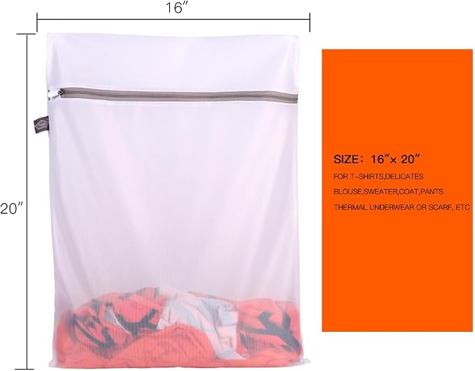 Kimmama Laundry Bag Mesh Wash Bags, Washing Machine Wash Bag, Net Washer Sack - Image 2