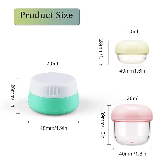 Cosywell Travel Jars for Creams 9PCS Travel Size Containers for Toiletries - Image 2