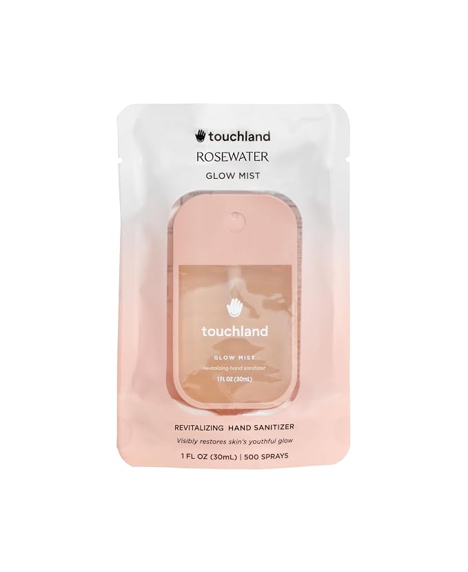 Touchland Glow Mist Revitalizing Hand Sanitizer Spray, Rosewater scented by Touchland
