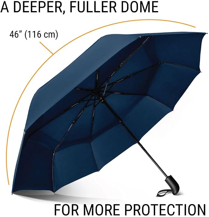 Vented Travel Umbrella | Strong Compact Windproof Umbrella | Top Pick by - Image 2