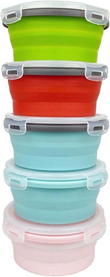 CARTINTS 800ml Silicone Collapsible Food Storage Containers-Prep/Storage Bowls - Image 3
