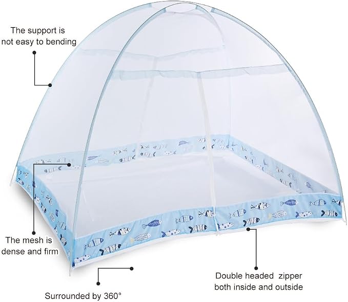 Pop-Up Mosquito Net Tent for Beds, Portable Folding Design - Image 7
