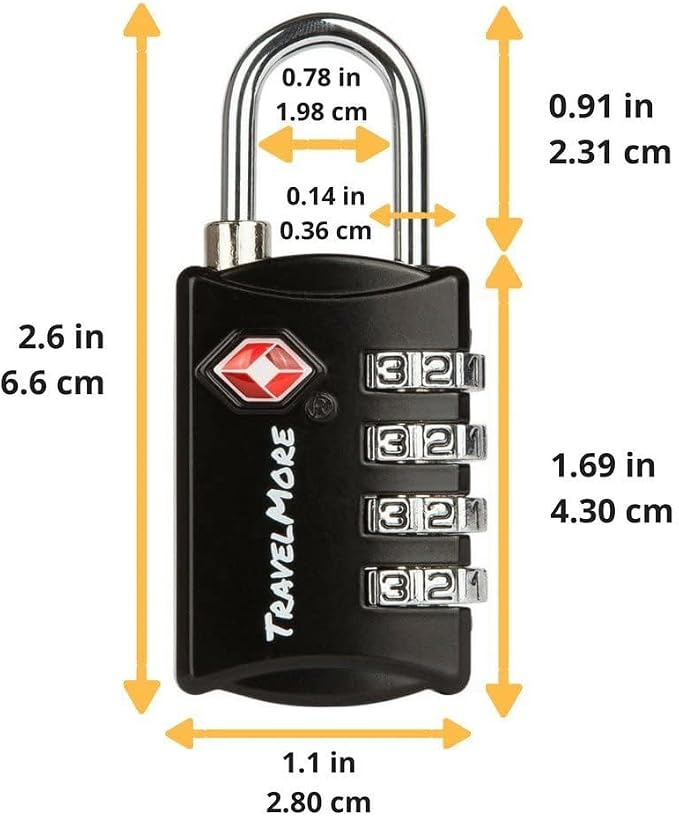 3 Pack TSA Luggage Locks with 4 Digit Combination – Heavy Duty Set Your Own - Image 5