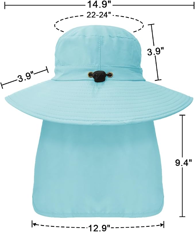 Outdoor Sun Hats with Stowable Neck Flap - Image 5