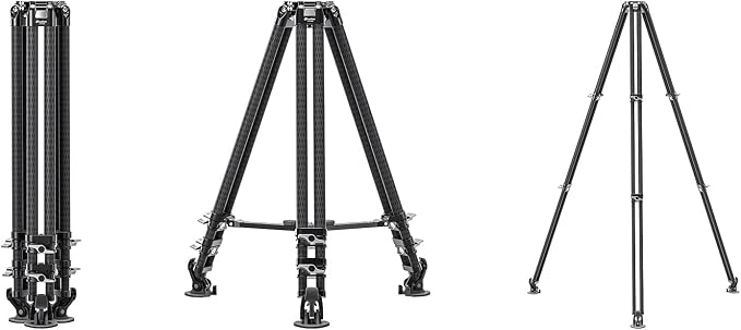 Leofoto LVC-193C Carbon Fiber Twin Leg Video Tripod+BV-15 Fluid Head - Image 5
