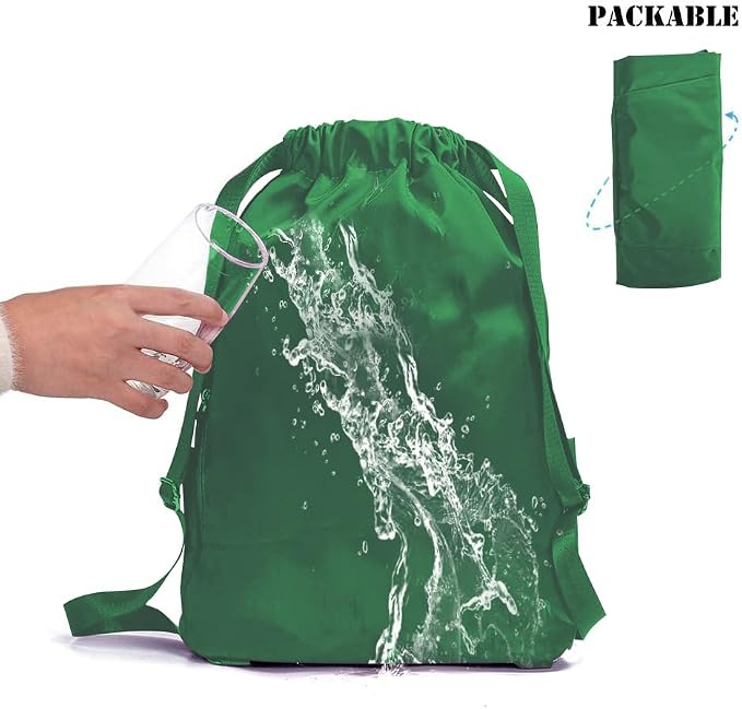 ZOORON Waterproof Drawstring Gym Backpack Bag - Image 5