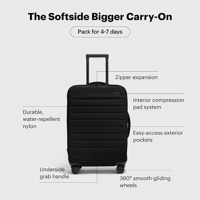 Away Softside Bigger Carry-On Suitcase, 23 Inch Lightweight, Expandable - Image 3