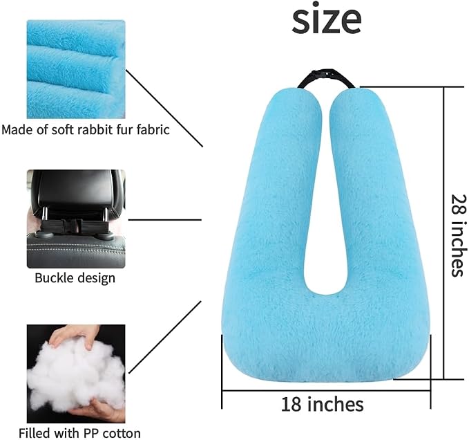 Travel Pillow Cushion for The Back Seat of Car Car Pillow for Kids A Sleeping - Image 3