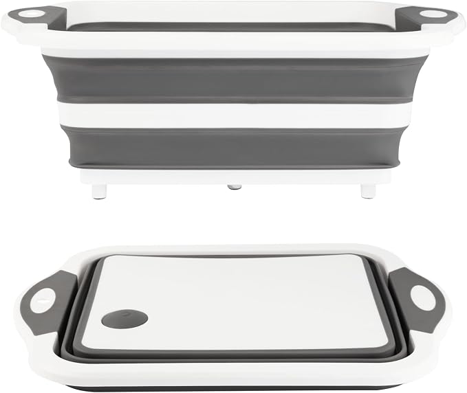 Collapsible BBQ Prep Tub/Cutting Board 10L, Foldable Dish Tub by Unknown