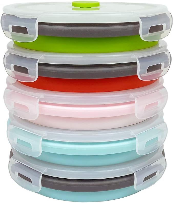 CARTINTS 800ml Silicone Collapsible Food Storage Containers-Prep/Storage Bowls - Image 2