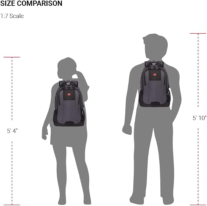 SwissGear Cecil 5505 Laptop Backpack, Dark Grey/Black - Image 6