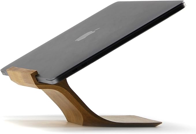 XDK Wood Laptop Stand for Desk, Ergonomic Height Riser for Notebook Computer up - Image 4