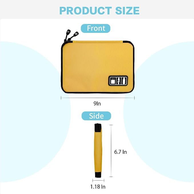 Electronics Travel Organizer, Portable Waterproof Electronic Travel Storage Bag - Image 3