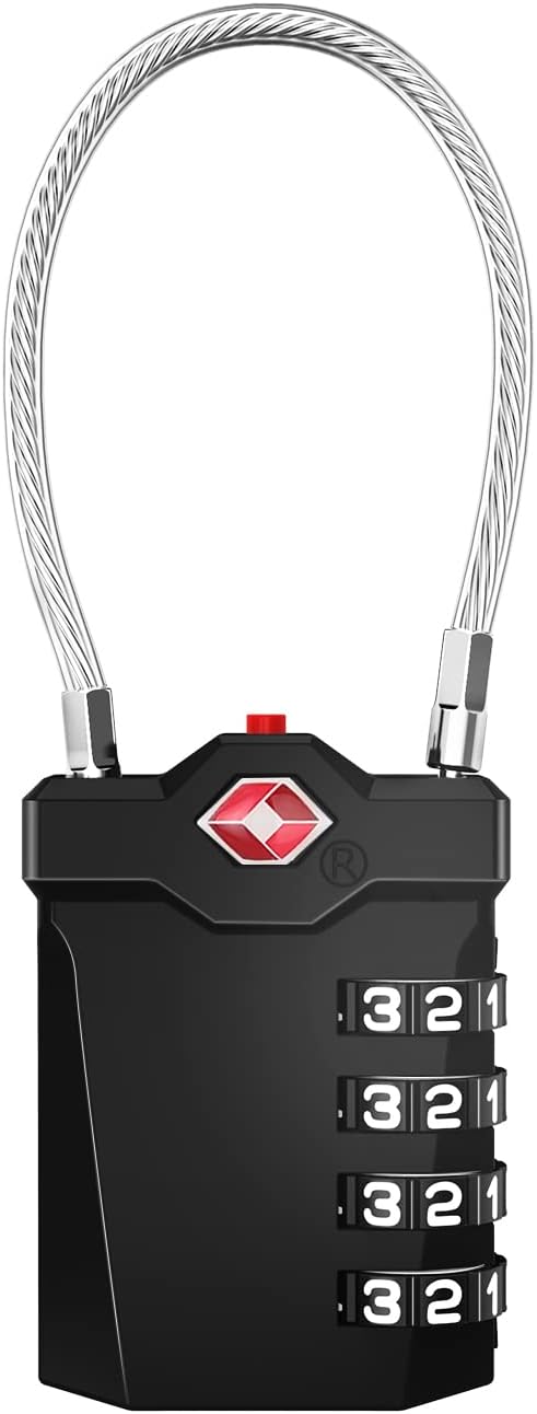 ZHEGE TSA Approved Luggage Lock, Travel Lock, 000 Combination Options, 5.5in by ZHEGE