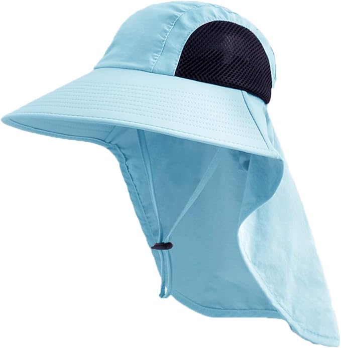 Sun Hat for Men Women with Neck Flap, UPF 50+ UV Protective Hiking Fishing Hats by ZOORON