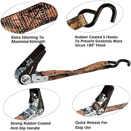 XSTRAP STANDARD Ratchet Tie Down Straps 4 Pk 10 Ft- 300 Lbs Load Cap- 900 Lbs - Image 4